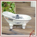 White Glaze Ceramic wholesale soap dish